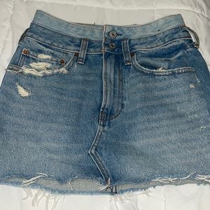 Abercrombie and Fitch denim skirt with two color detail